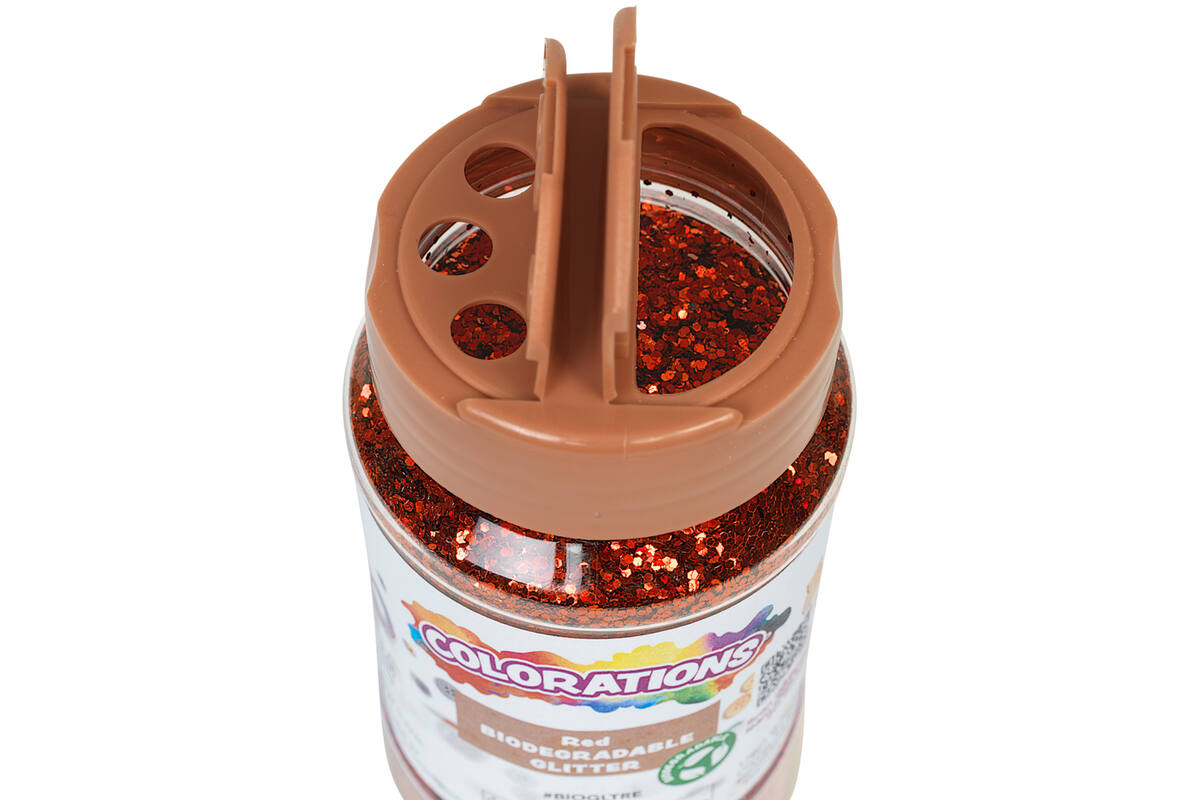 Glitter biologisch afbreekbaar 120 gram, rood