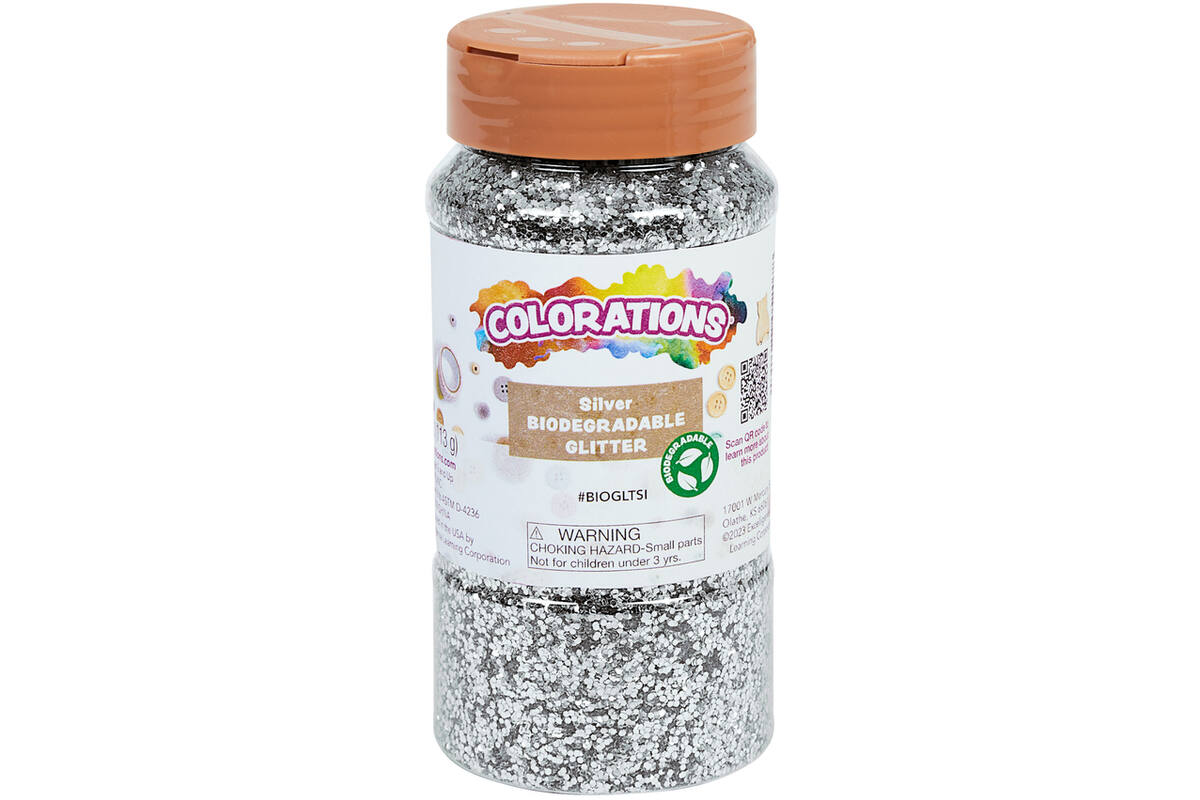 Glitter biologisch afbreekbaar 120 gram, zilver