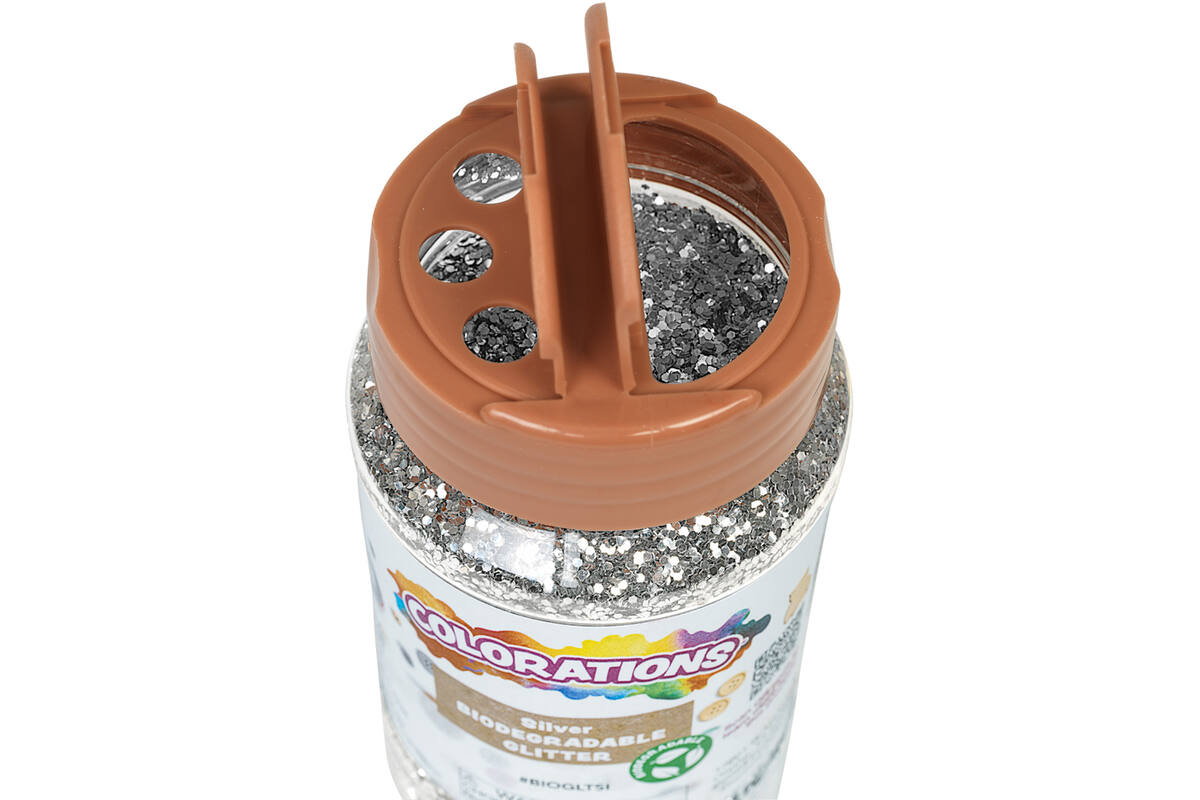 Glitter biologisch afbreekbaar 120 gram, zilver