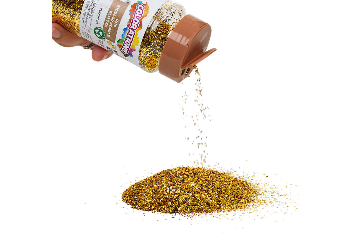 Glitter biologisch afbreekbaar 120 gram, goud