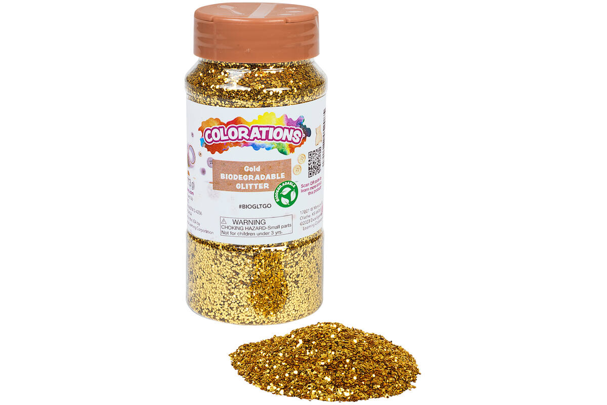 Glitter biologisch afbreekbaar 120 gram, goud
