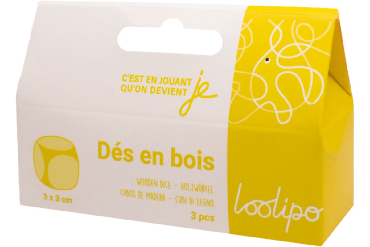 Dobbelstenen blanco 3 cm, stuks