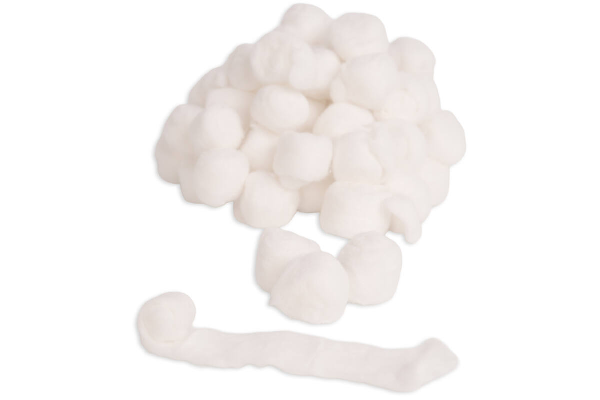 Katoenbolletjes wit, 100 stuks