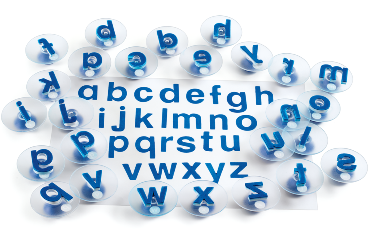 Stempelset kleine letters 75 mm alfabet, 26 stuks