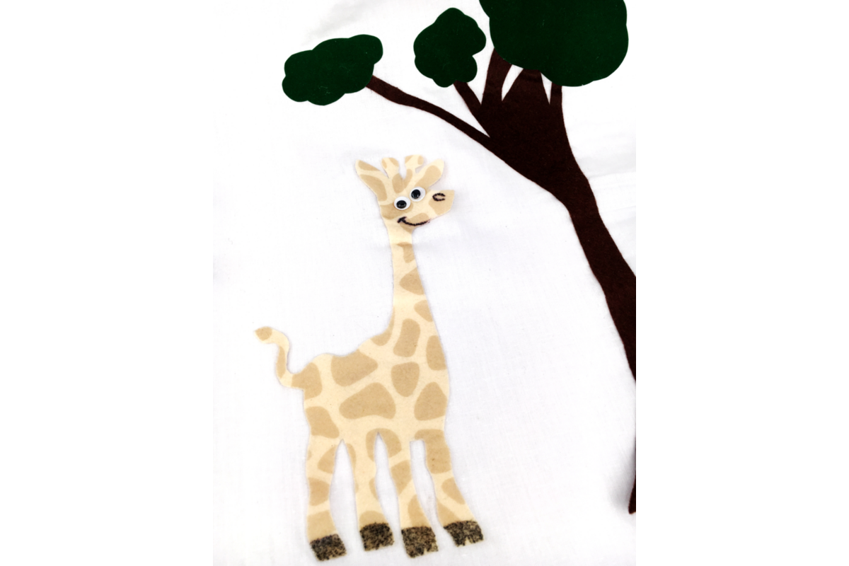 Vilt dierenprint 24 x 30 cm 1 mm, 12 stuks