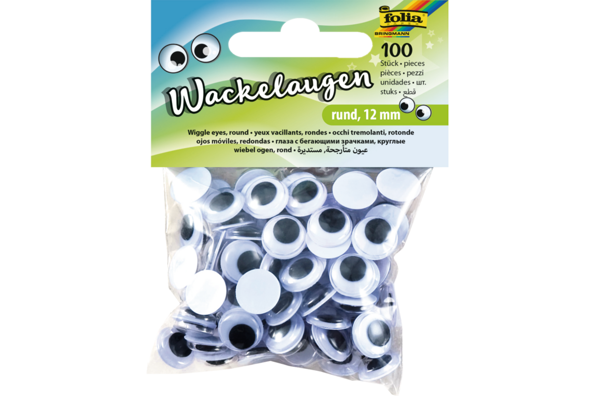 Plakogen beweegbaar 12 mm zwart/wit