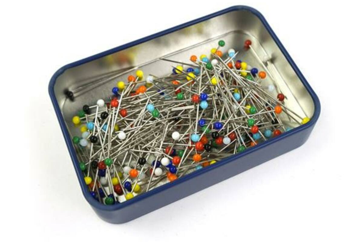Spelden glaskop in opbergbox, 200 stuks