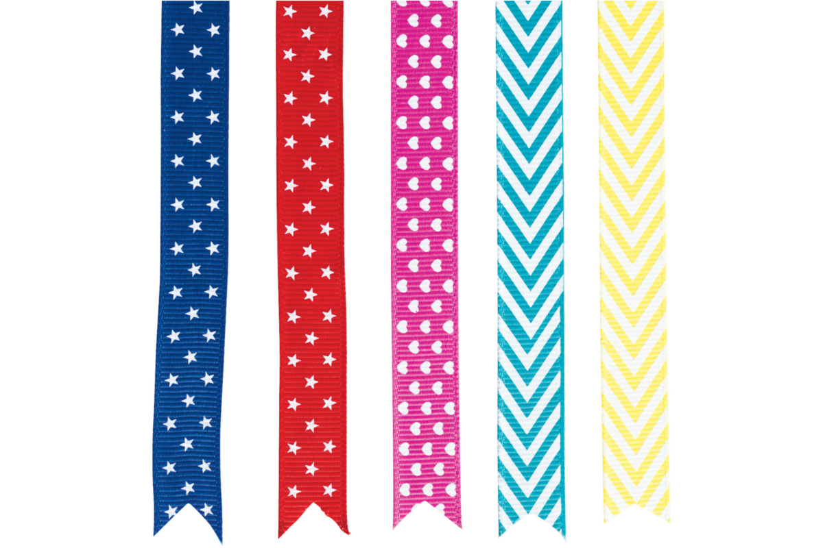 Grosgrain Lint assorti, 7,5 meter (5 stuks)