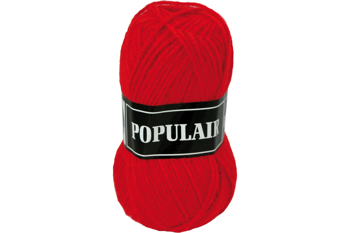 Breigaren populair acryl felrood 50 gram, 120 meter