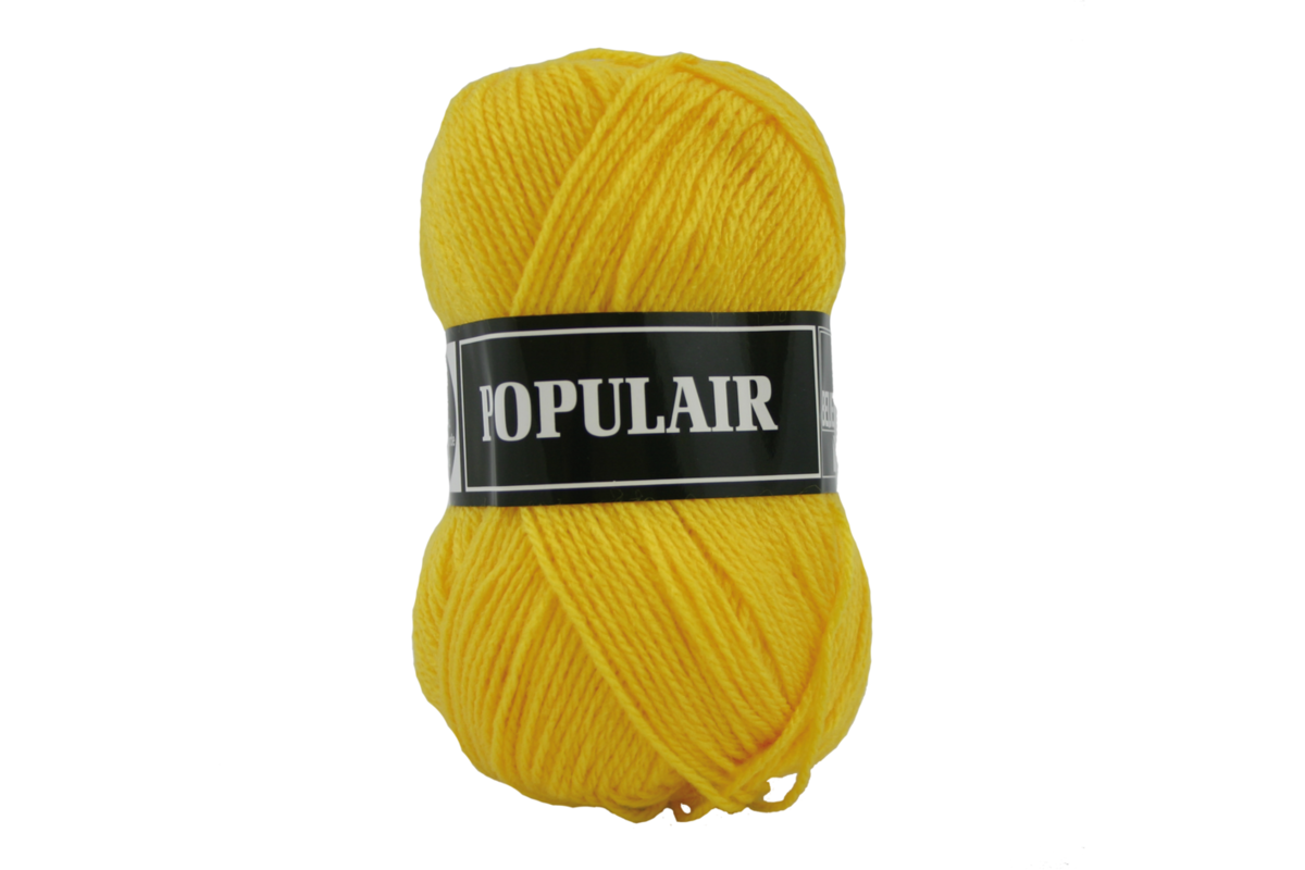 Breigaren populair acryl kanariegeel 50 gram, 120 meter