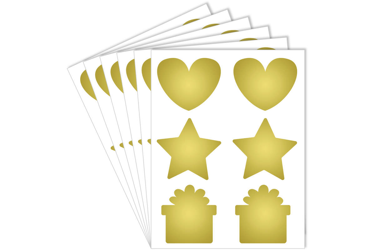 Krasstickers +/- 7 cm, 36 stickers