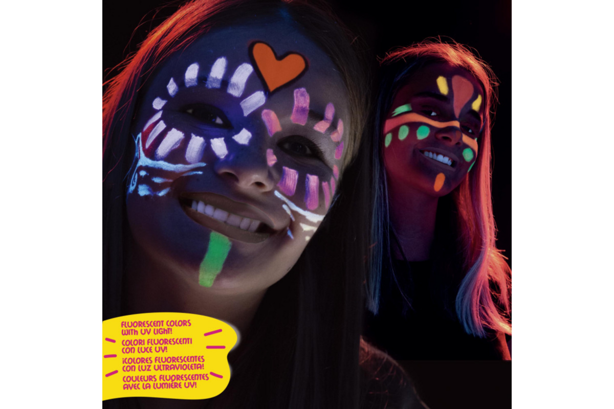 Mask-up schminkstiften Carioca fluor, 6 stuks