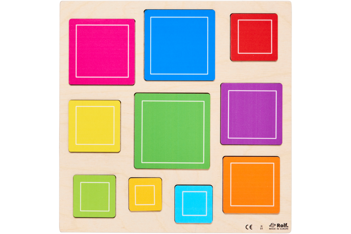 Rolf Puzzels - Reliëfpuzzel ontdek de grootte vierkanten