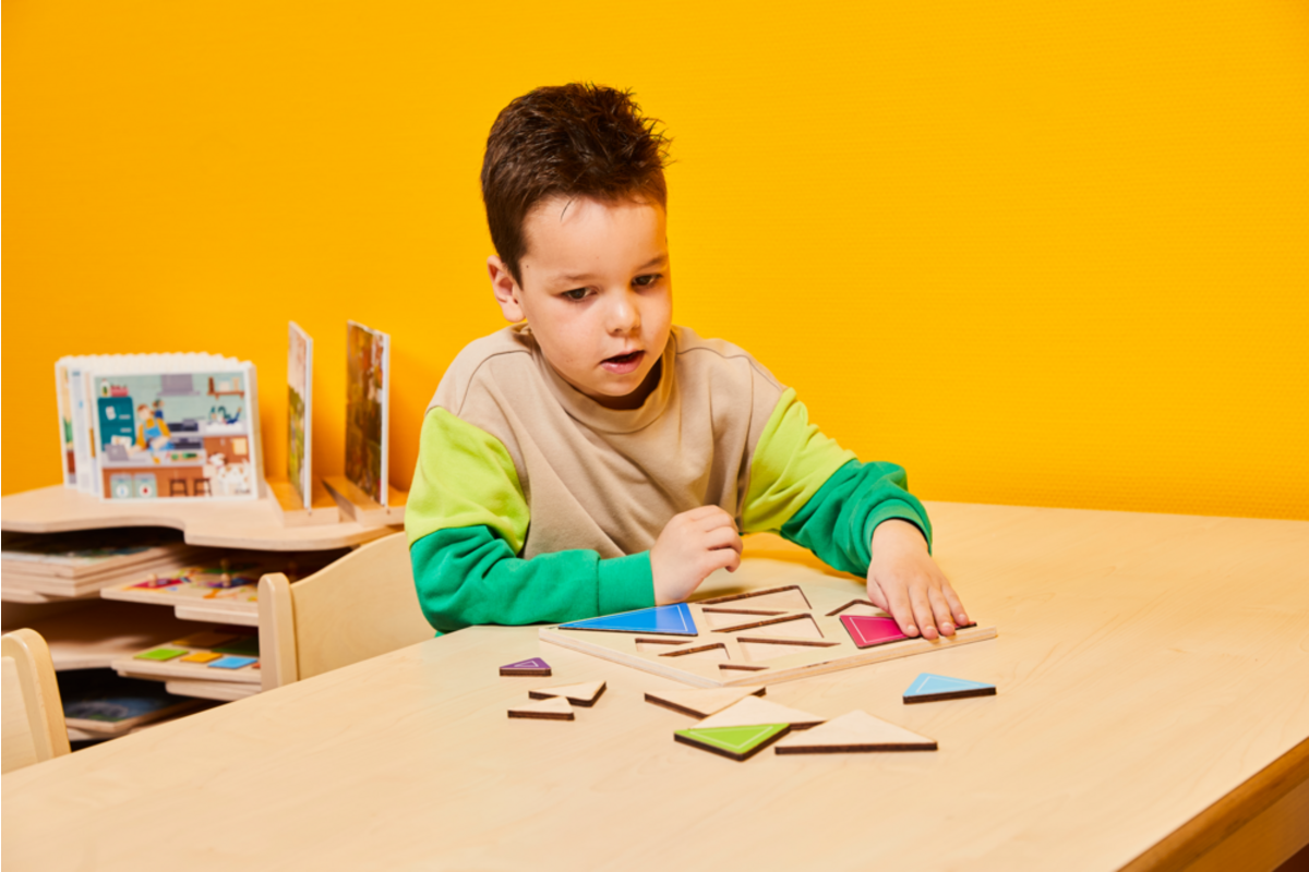 Rolf Puzzels - Reliëfpuzzel ontdek de grootte driehoeken