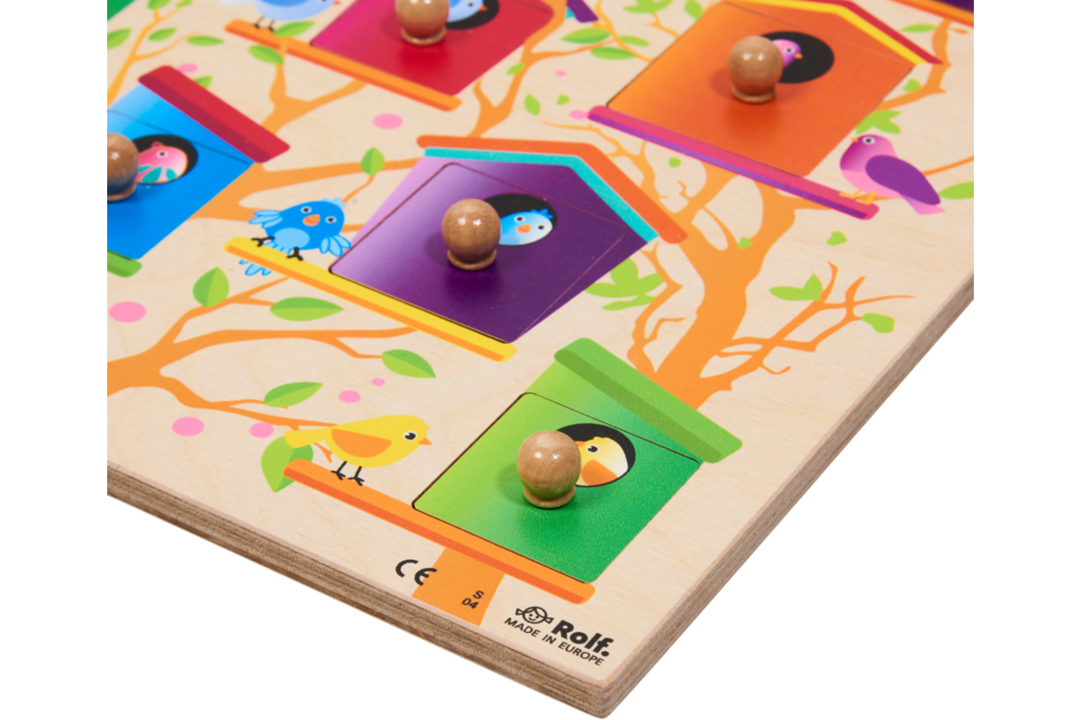 Rolf Puzzels - Knoppenpuzzel Vogelhuisjes