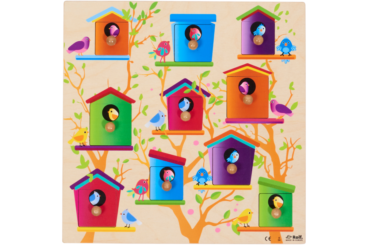 Rolf Puzzels - Knoppenpuzzel Vogelhuisjes