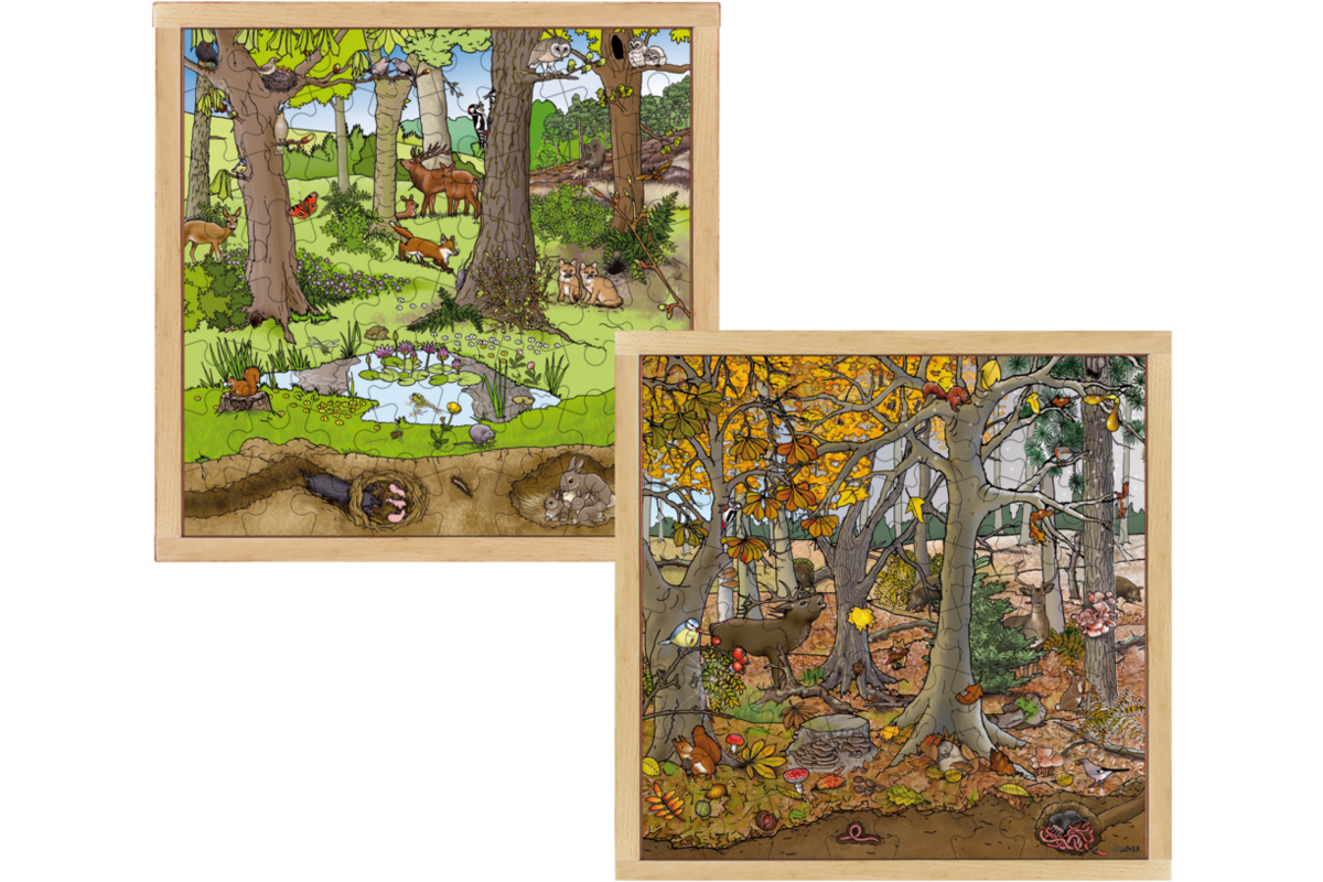 Rolf Puzzels - Puzzel bos lente-zomer, 64 stukjes