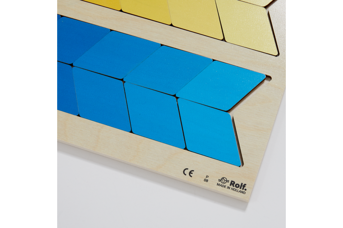 Rolf Puzzels - Puzzel kleurnuance rood, geel, blauw, 36 stukjes