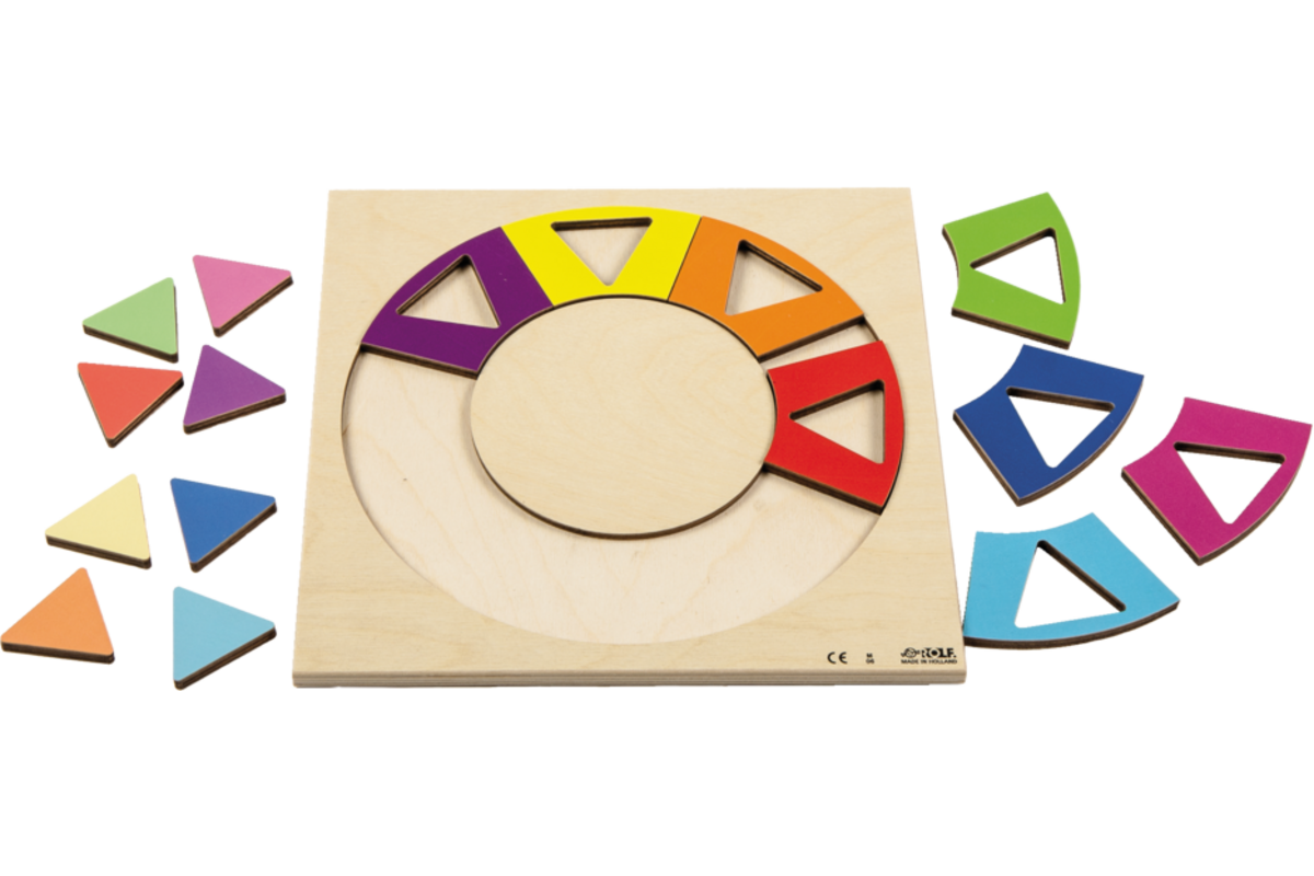 Rolf Puzzels - Reliëfpuzzelserie ontdek de kleur en vorm, 2 stuks