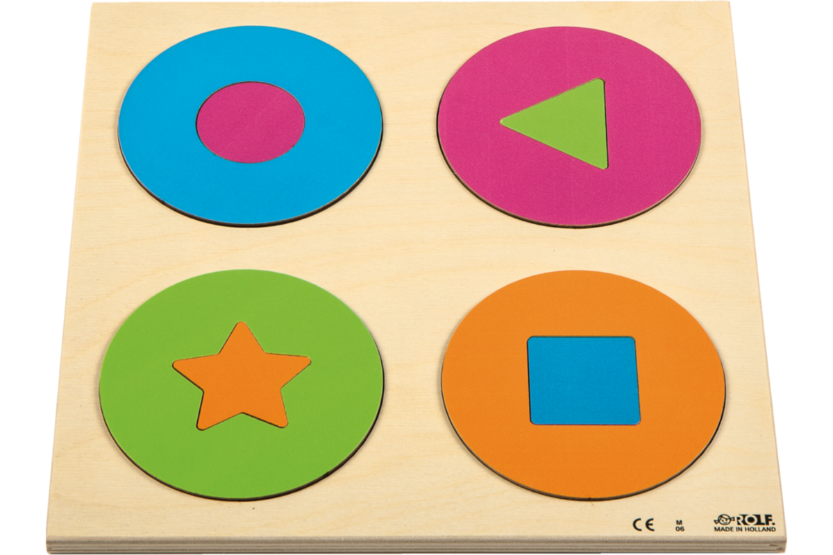 Rolf Puzzels - Reliëfpuzzelserie ontdek de kleur en vorm, 2 stuks