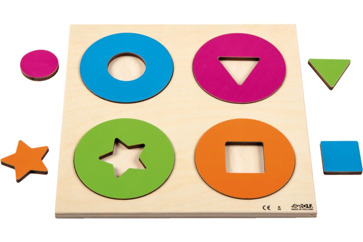 Rolf Puzzels - Reliëfpuzzelserie ontdek de kleur en vorm, 2 stuks