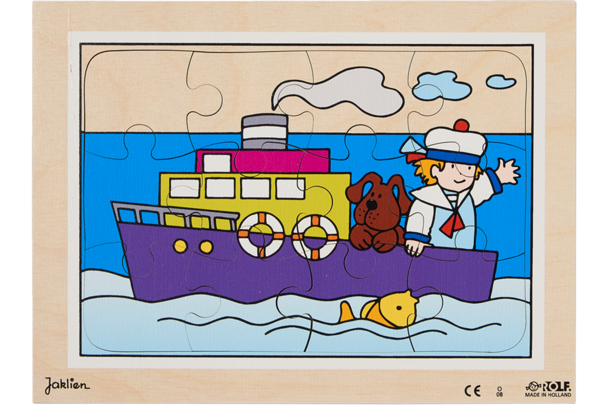 Rolf Puzzels - Puzzelserie transport 1, 12 stukjes per puzzel