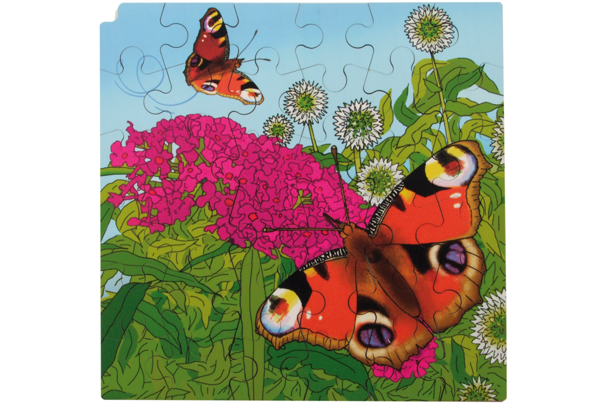 Rolf Connect - Groeipuzzel vlinder 28 x 28 cm 4-lagen 86 stukjes