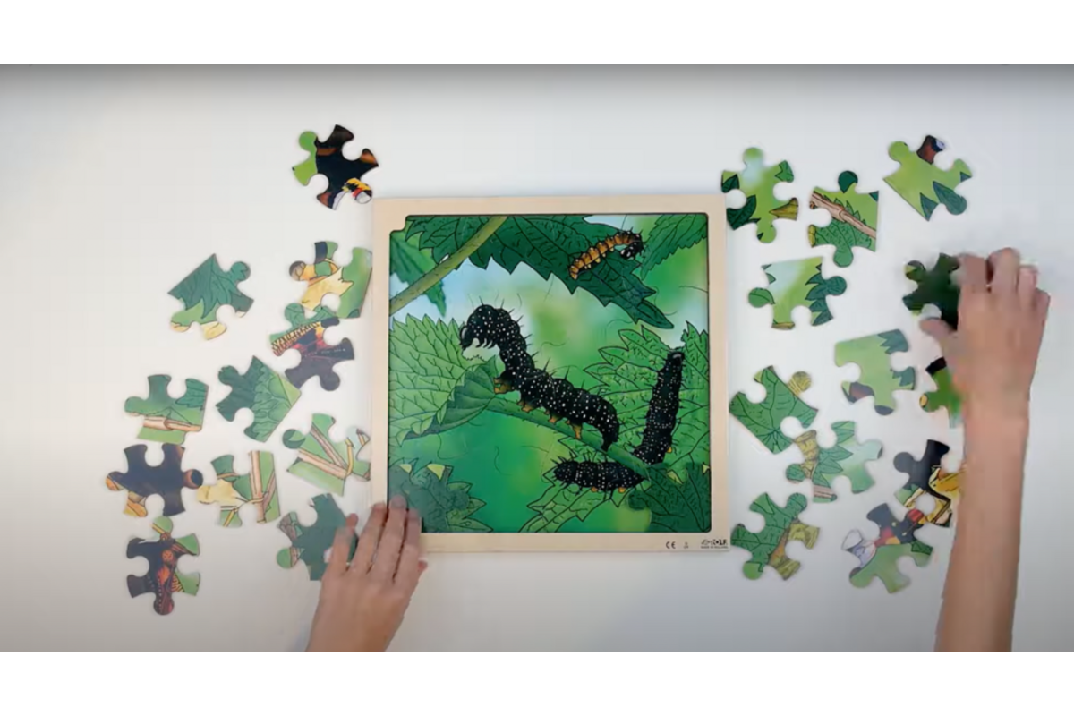 Rolf Connect - Groeipuzzel vlinder 28 x 28 cm 4-lagen 86 stukjes