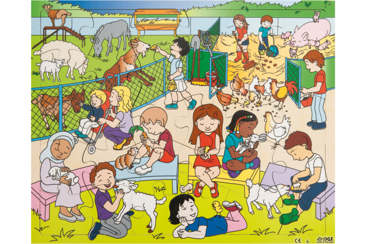 Rolf Puzzels - Puzzel kinderboerderij, 30 stukjes