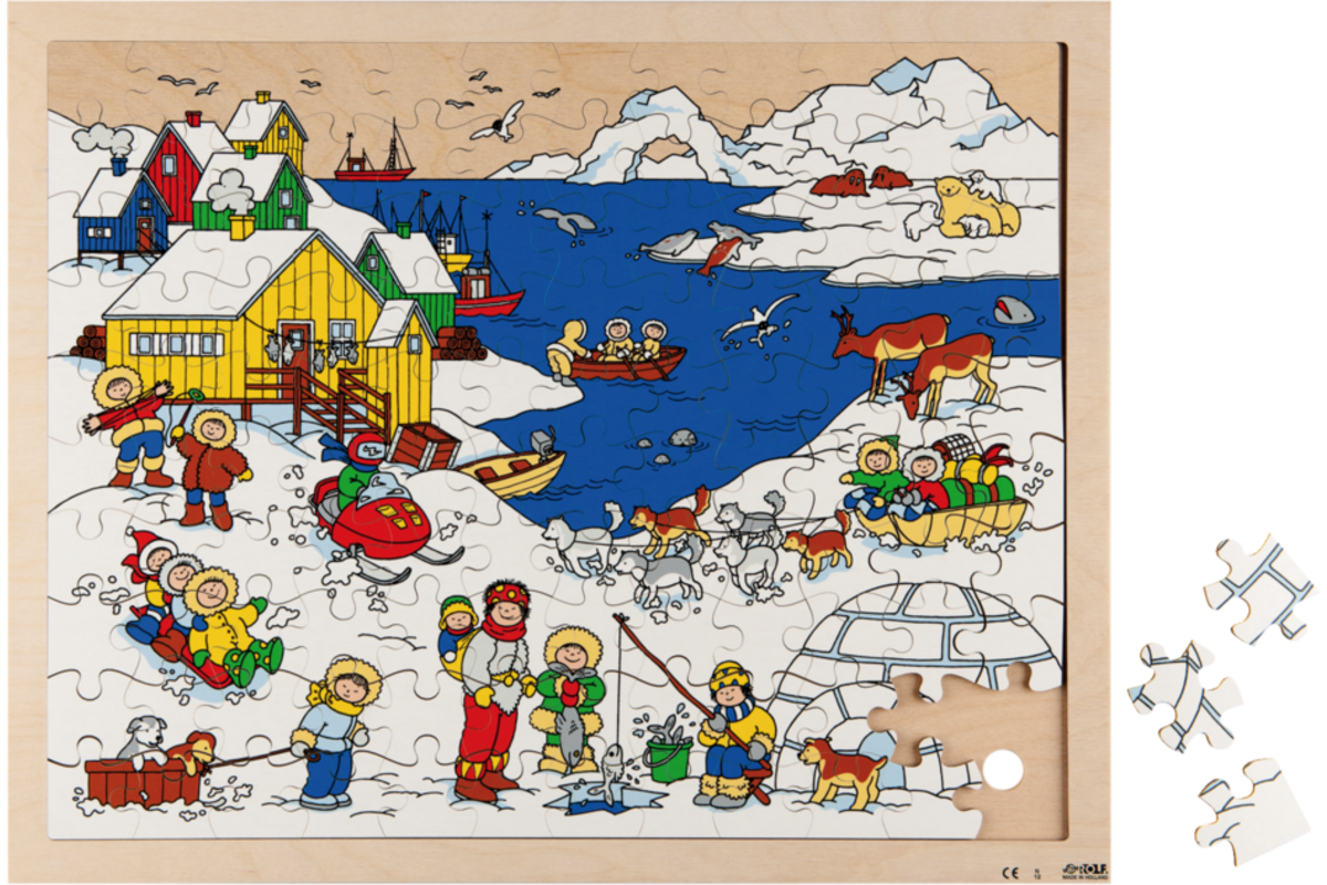Rolf Puzzels - Puzzel Noordpool leven in de kou, 120 st.