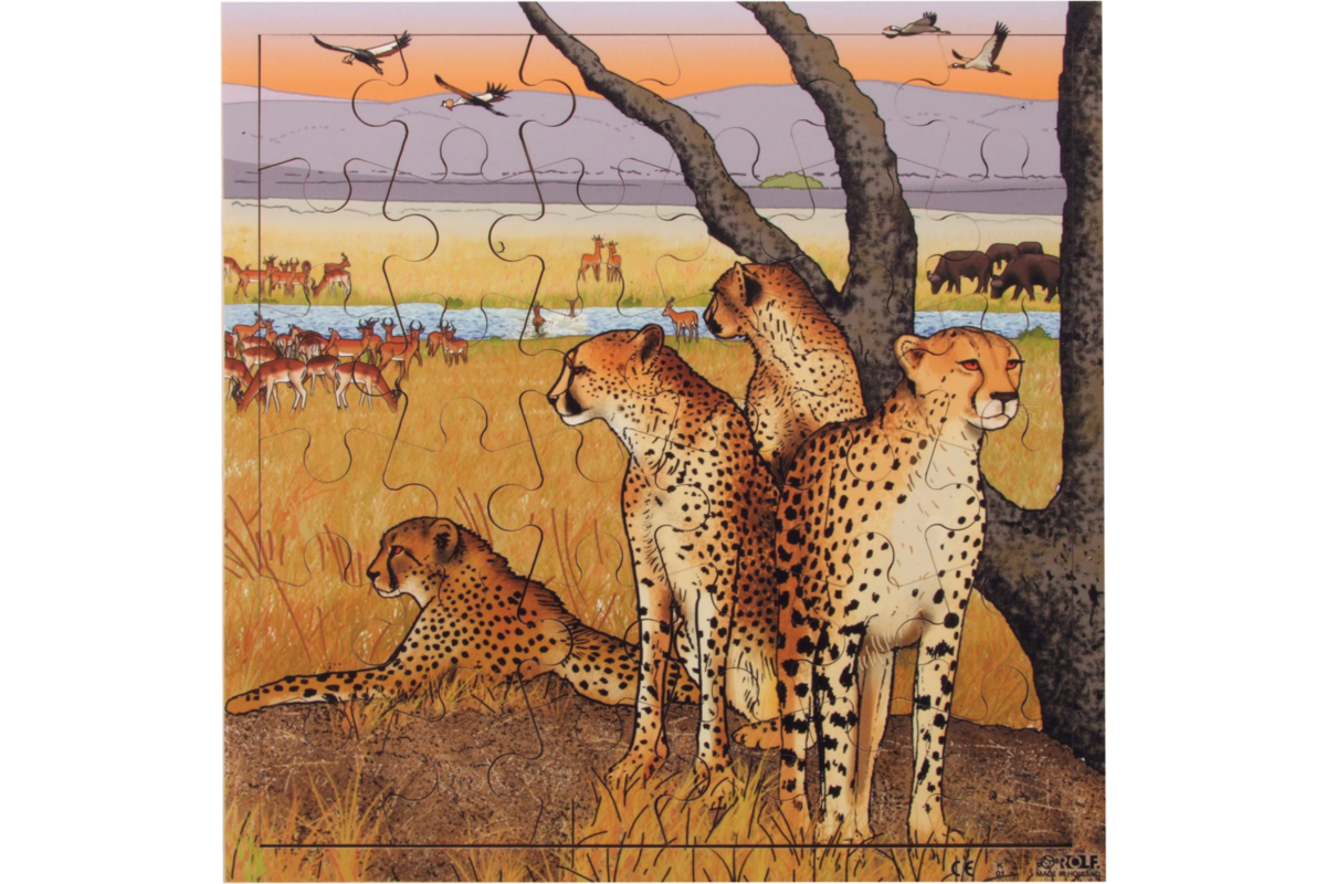 Rolf Puzzels - Puzzel cheeta's, 36 stukjes