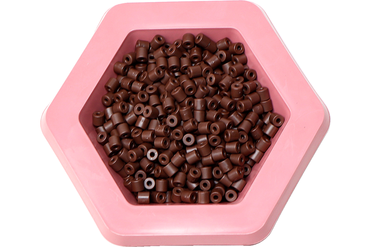 Rolf More - Cilinderkralen bruin, kunststof, 500 stuks, 8 mm