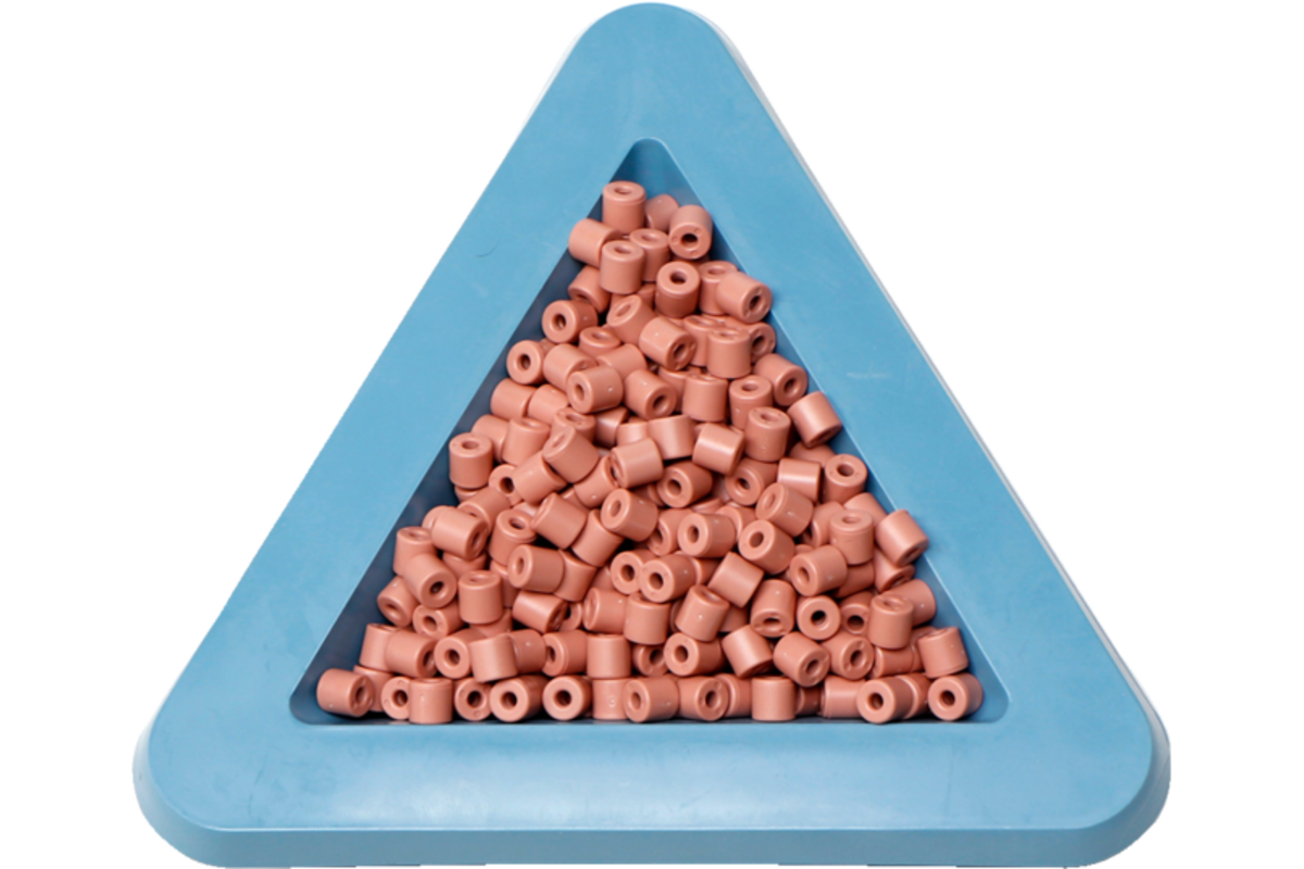 Rolf More - Cilinderkralen zalm-beige, kunststof, 500 stuks, 8 mm