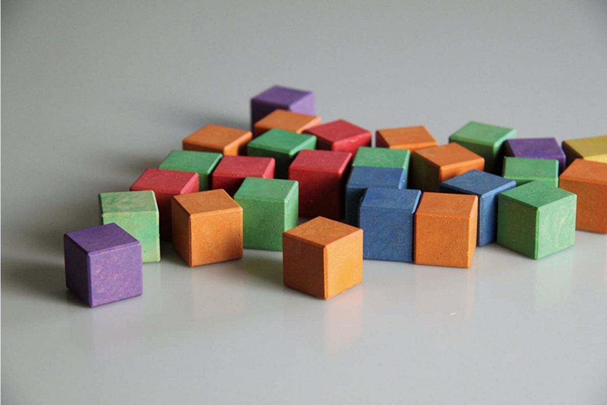 Rolf More - Gekleurde blokjes van RE-Wood, 2 x 2 x 2 cm, 150 stuks