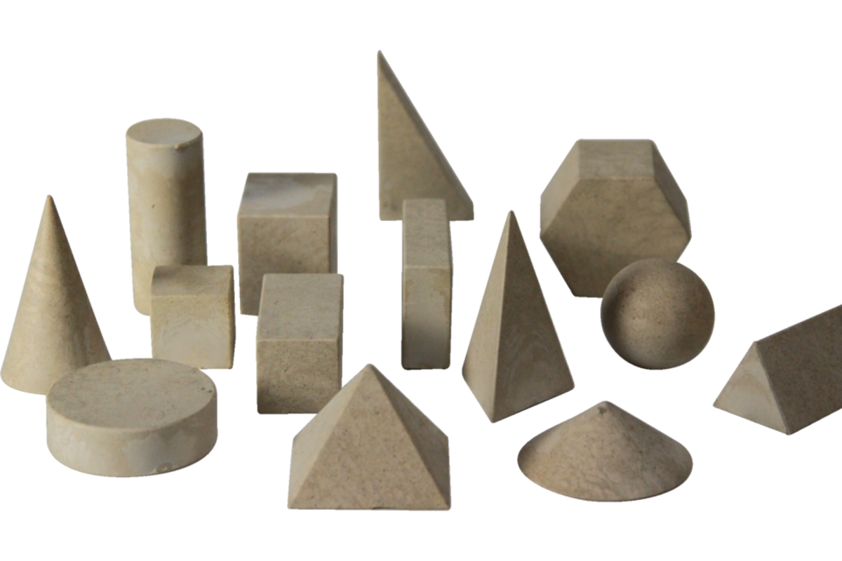 Rolf More - Geometrische vormenset, 14 vormen van RE-Wood