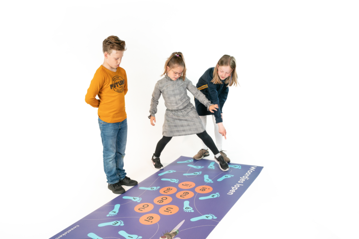 Rolf More - Woordjes lopen tweetekenklanken, 100 x 200 cm, vinyl