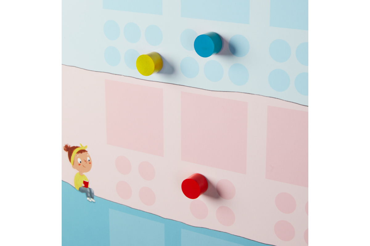 Rolf More - Kiesbord houten kiesvormen, magnetisch (6 figuren in 7 kleuren)