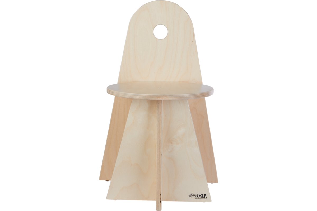 Rolf More - Stoel Rondo kleuteruitvoering naturel hoogte 30 cm gemonteerd