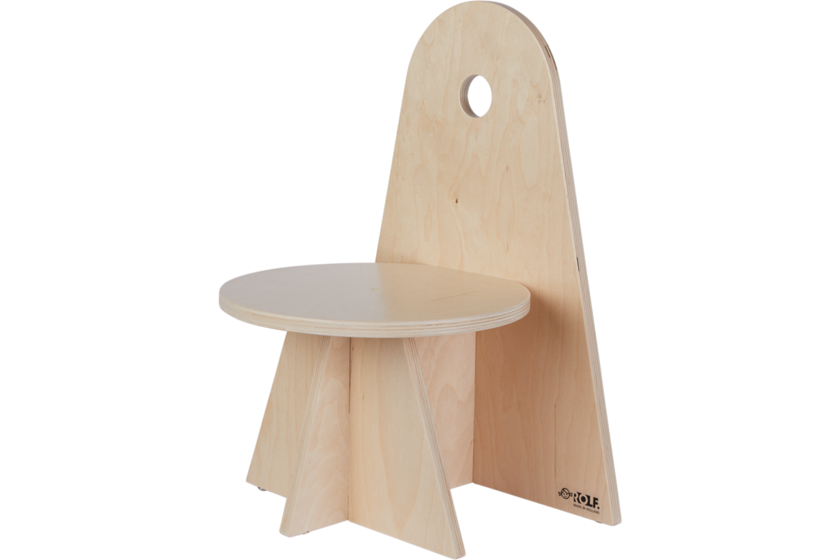 Rolf More - Stoel Rondo peuteruitvoering naturel hoogte 21 cm gemonteerd