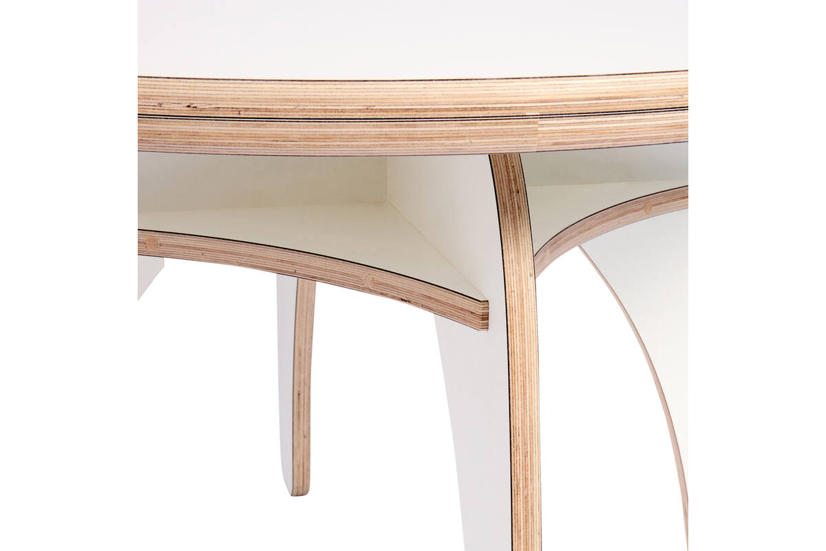Rolf More - Ronde tafel, wit, hoogte B2 (53 cm)