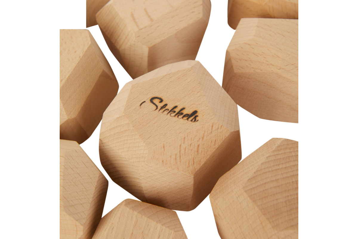 Stekkels set van 12 stuks, 6 medium en 6 large