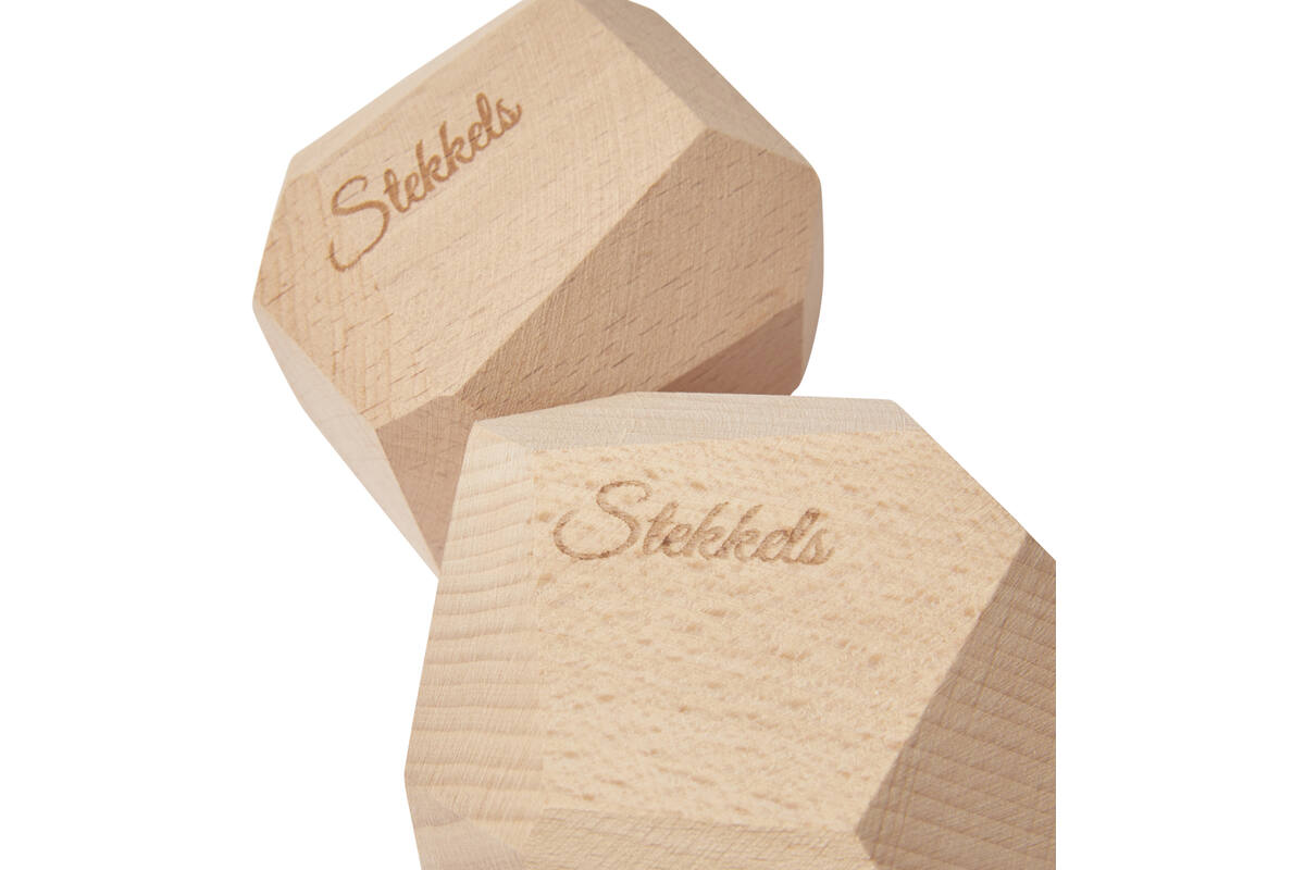 Stekkels set van 12 stuks, 6 medium en 6 large