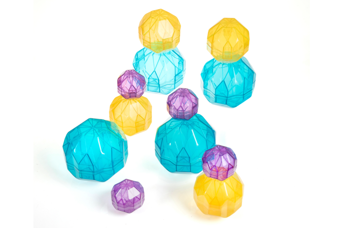 Stralende bouwstenen kleur, 12 stuks