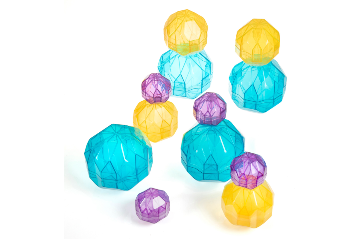 Stralende bouwstenen kleur, 12 stuks
