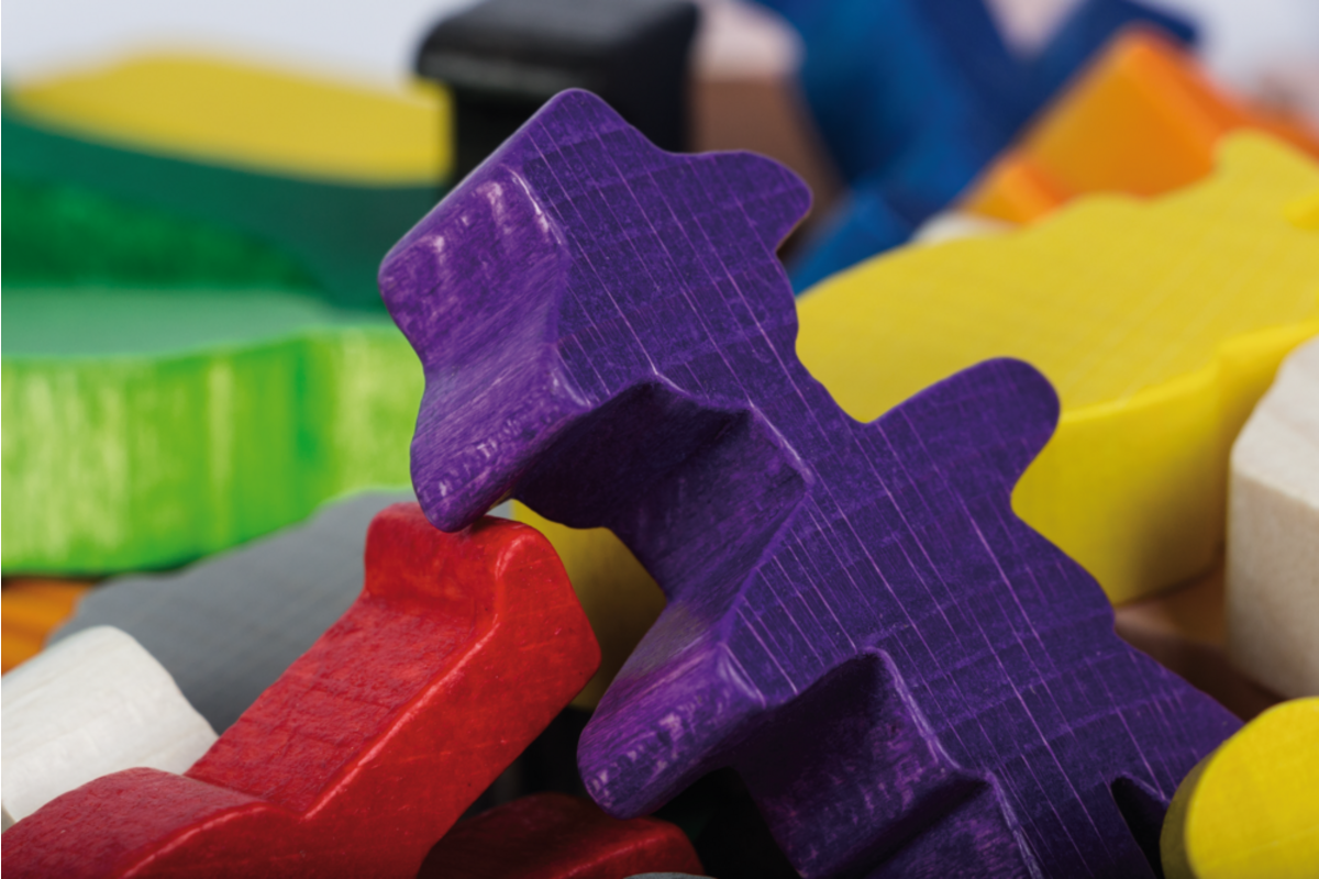 Houten figuren inheemse dieren, set van 84 stuks