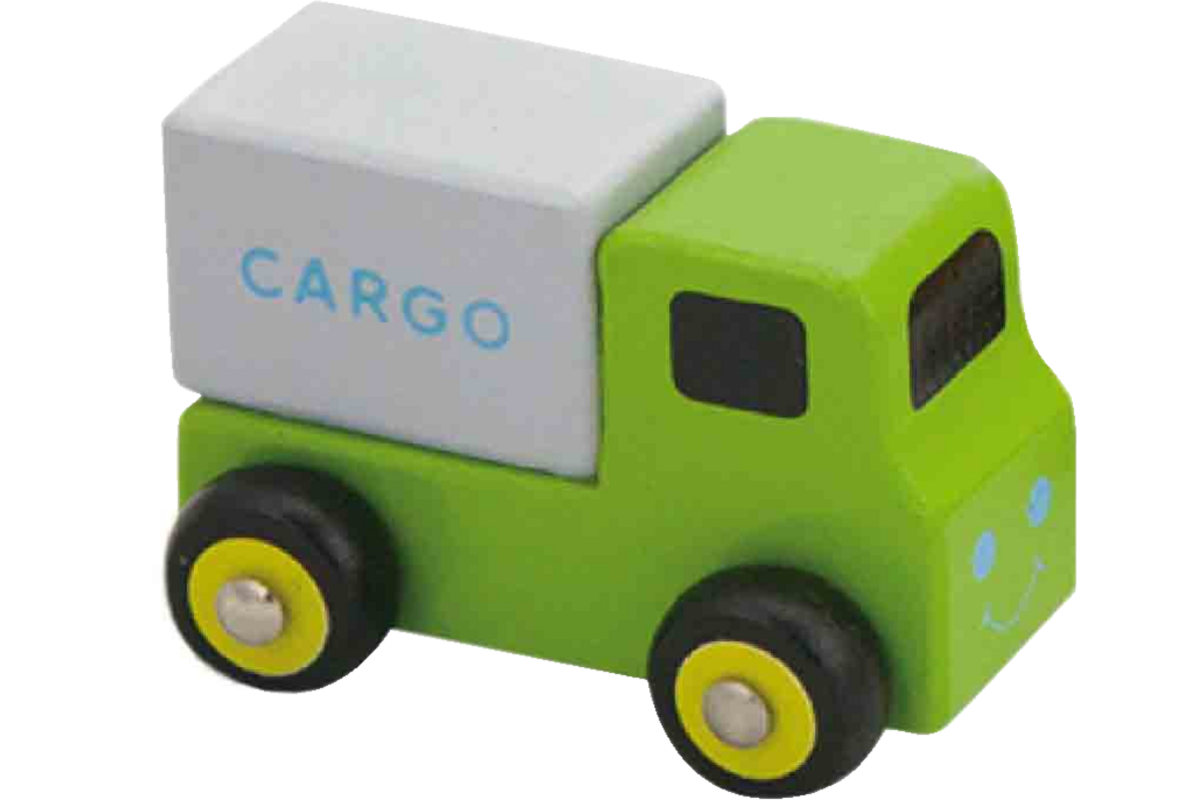 Auto's van hout, set van 6 stuks