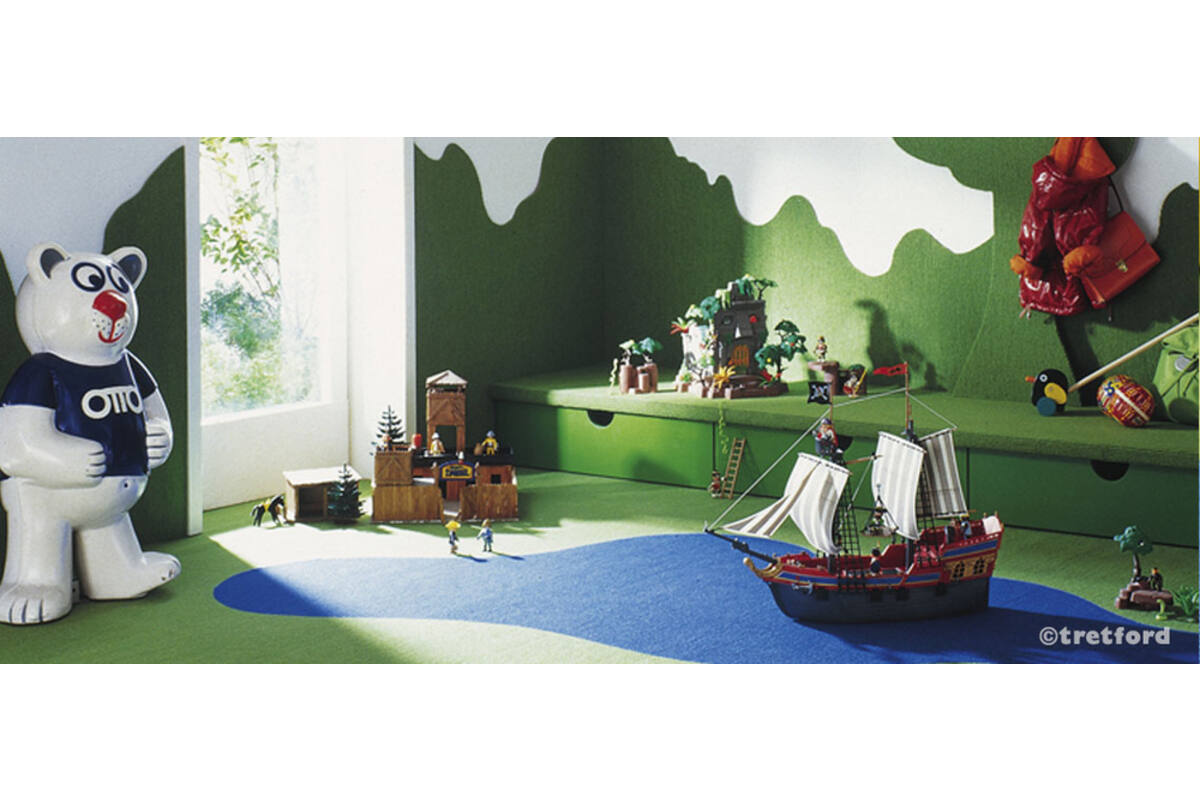 Bouwmat Tretford blauw formaat 200 x 150 cm