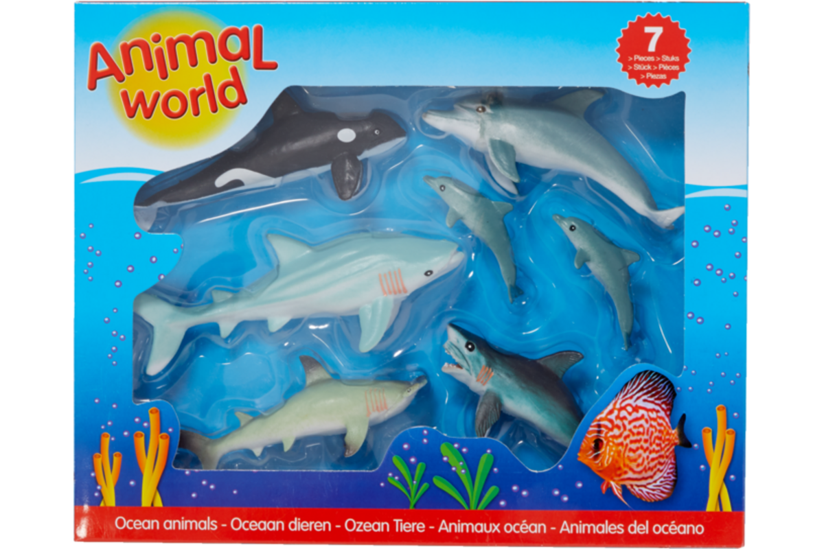 Zeedierenset, 7 stuks