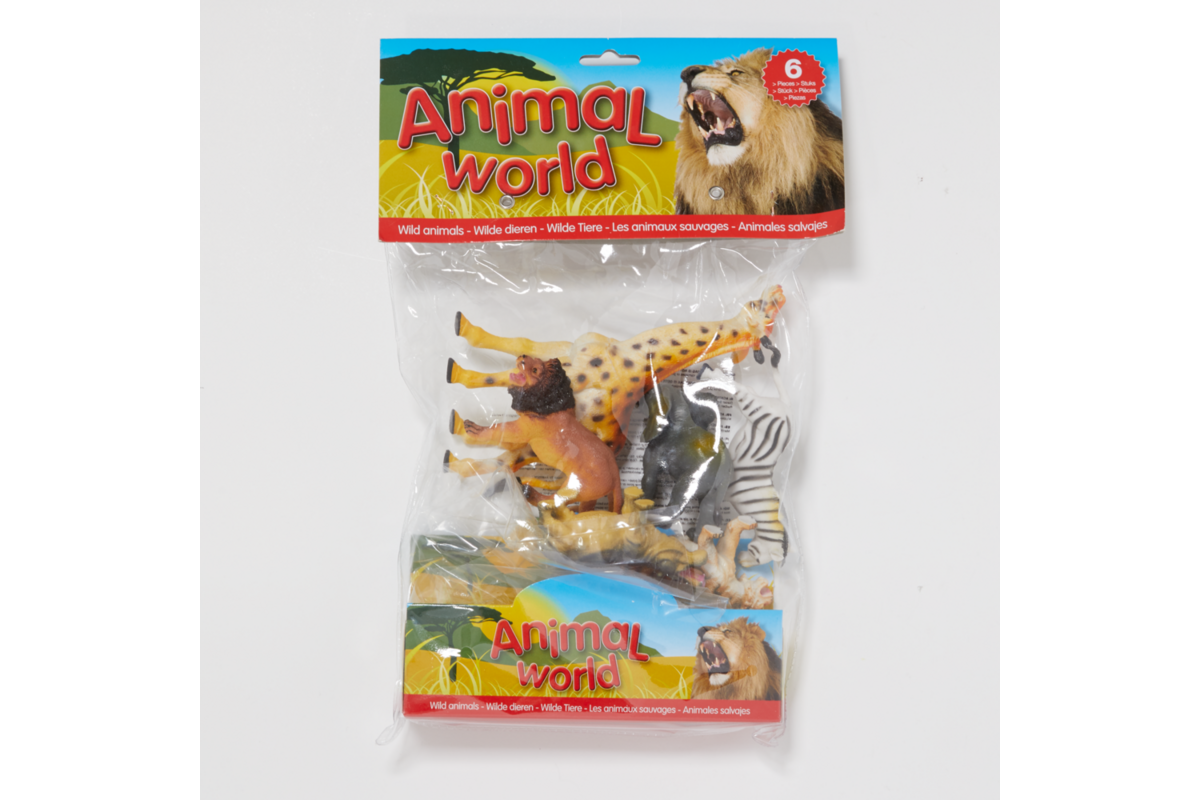Dierentuindierenset, 6 stuks