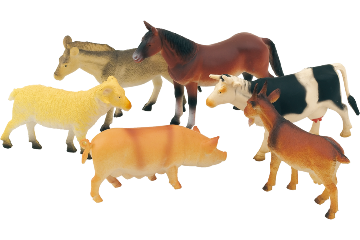 Boerderijdierenset, 6 stuks